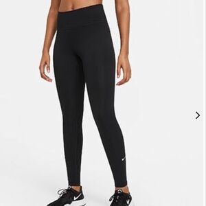 Nike Black Dri-Fit Leggings Full Length, Lightweight, Mid-rise, Wide Waistband